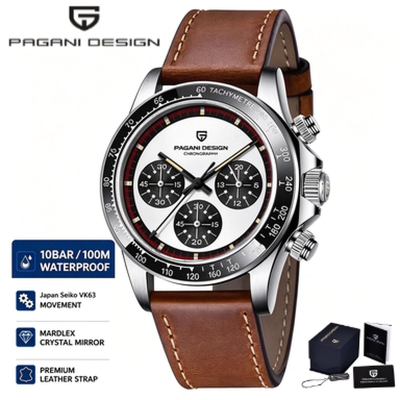 Cartier Watch Tank - メンズ用 ステンレススチール製 クォーツ式腕時計 PAGANI DESIGN VK63ムーブメント搭載