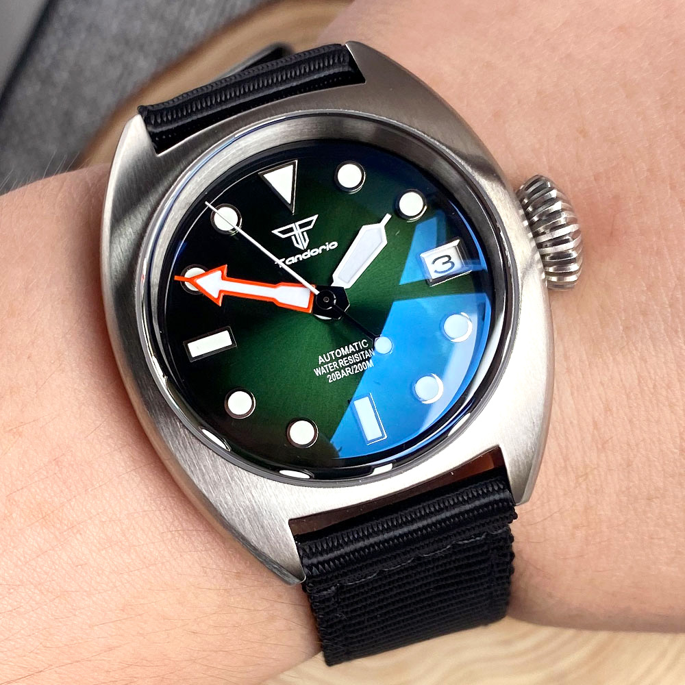 Seiko Watch Presage - 36mm ミリタリーダイバーズ機械式腕時計 メンズ MIYOTA 8215 ARドーム型サファイア