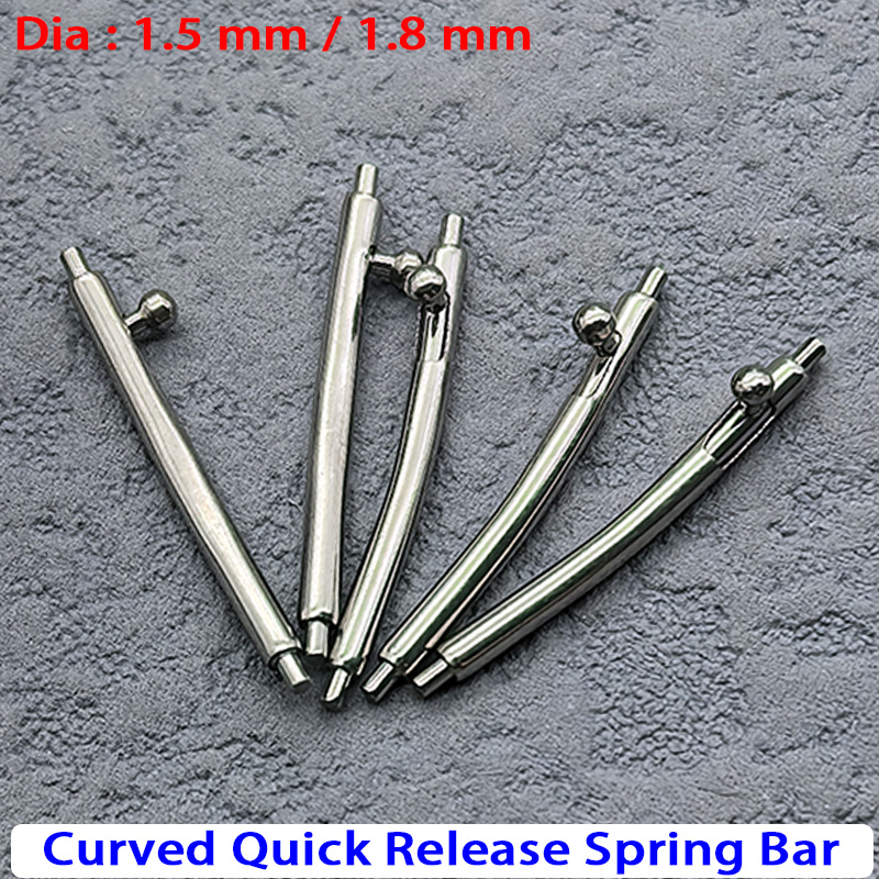 直径1.5/1.8mmの湾曲型クイックリリース式スプリングバ - Curved Spring Bar のレビューと価格