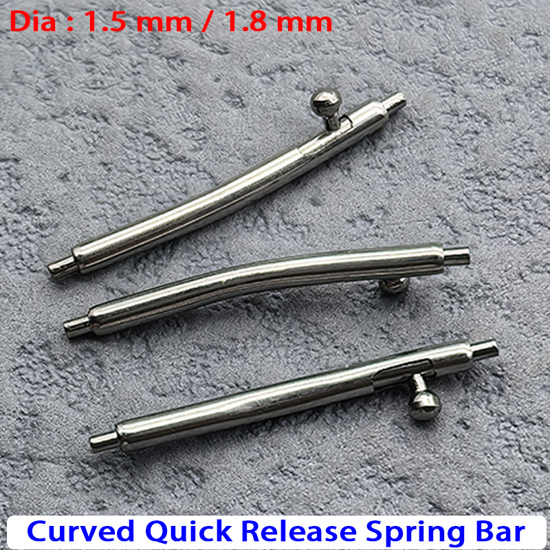 直径1.5/1.8mmの湾曲型クイックリリース式スプリングバ - Curved Spring Bar のレビューと価格