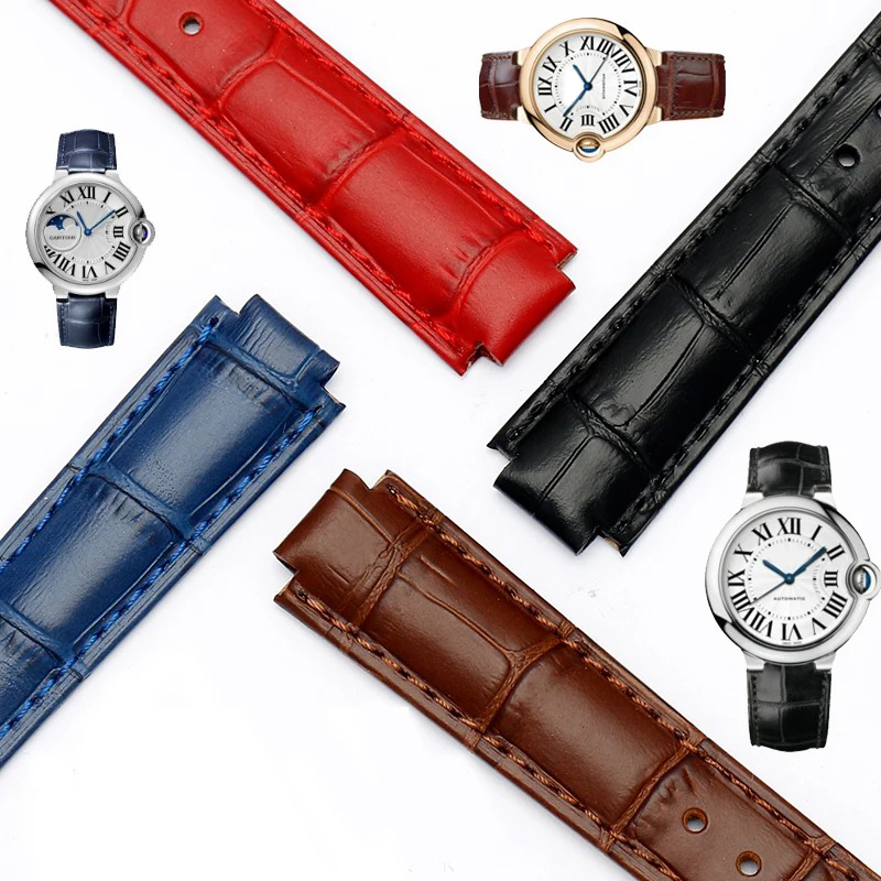 カルティエブルーバルーンシリーズ本革時計バンド 14-8mm - Cartier Watch Ballon Bleu のレビューと価格