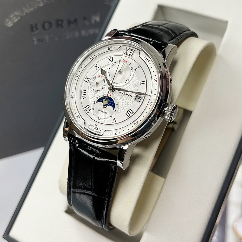 ボルマン-男性用自動機械式時計,サファイア,耐水性,多機能, - Omega Watch Constellation のレビューと価格