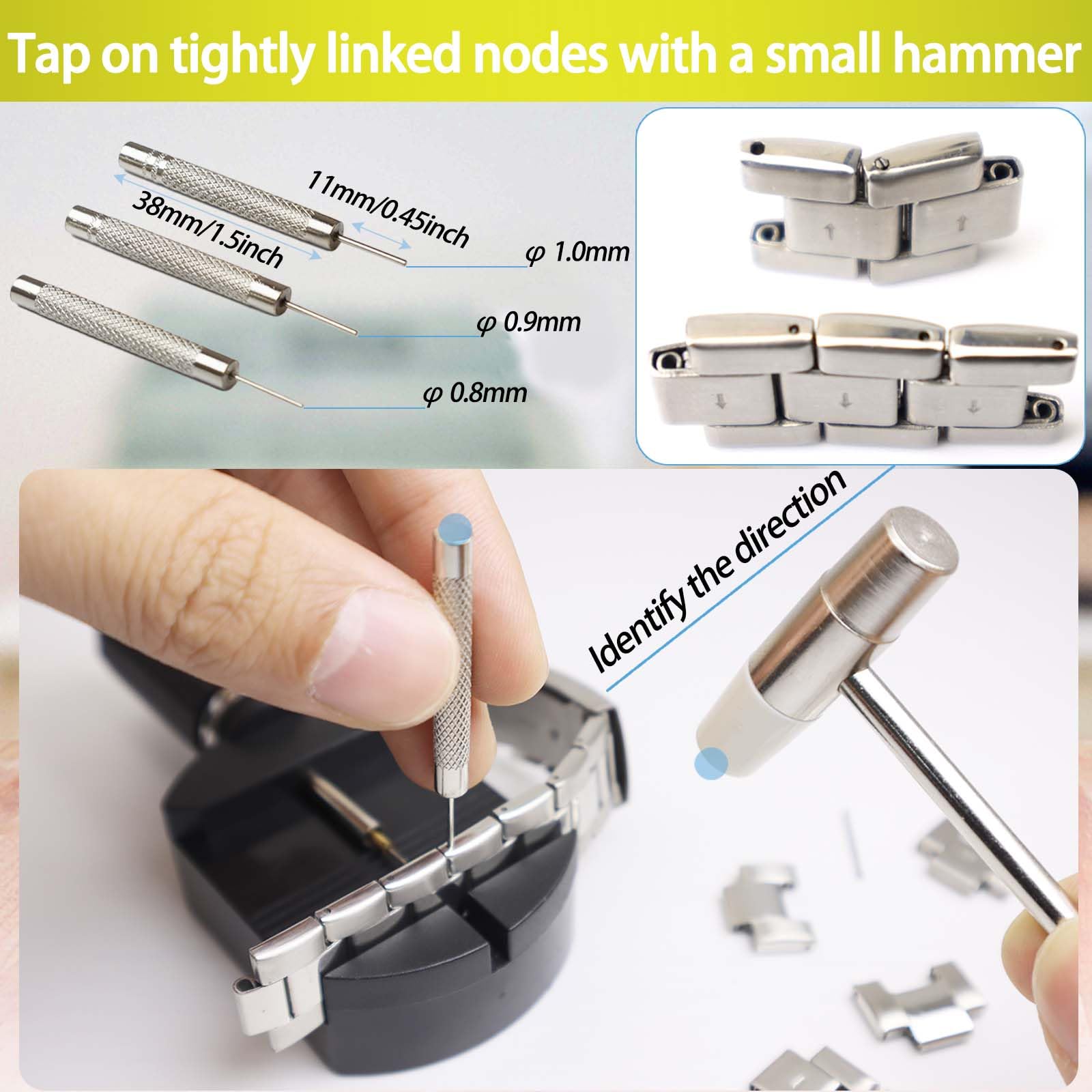 時計バンドのリンク除去ツールキット、金属製時計修理ツール、時 - Spring Bar Tool Set のレビューと価格