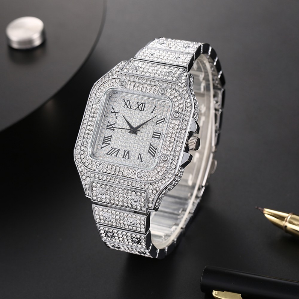 高級スクエアメンズビジネス腕時計スチールストラップローマダイ - Cartier Watch Tank のレビューと価格