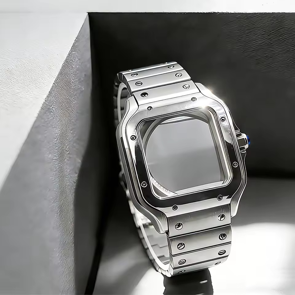 38mm NH35ケース、316Lポリッシュ仕上げのステンレ - Cartier Watch Santos のレビューと価格