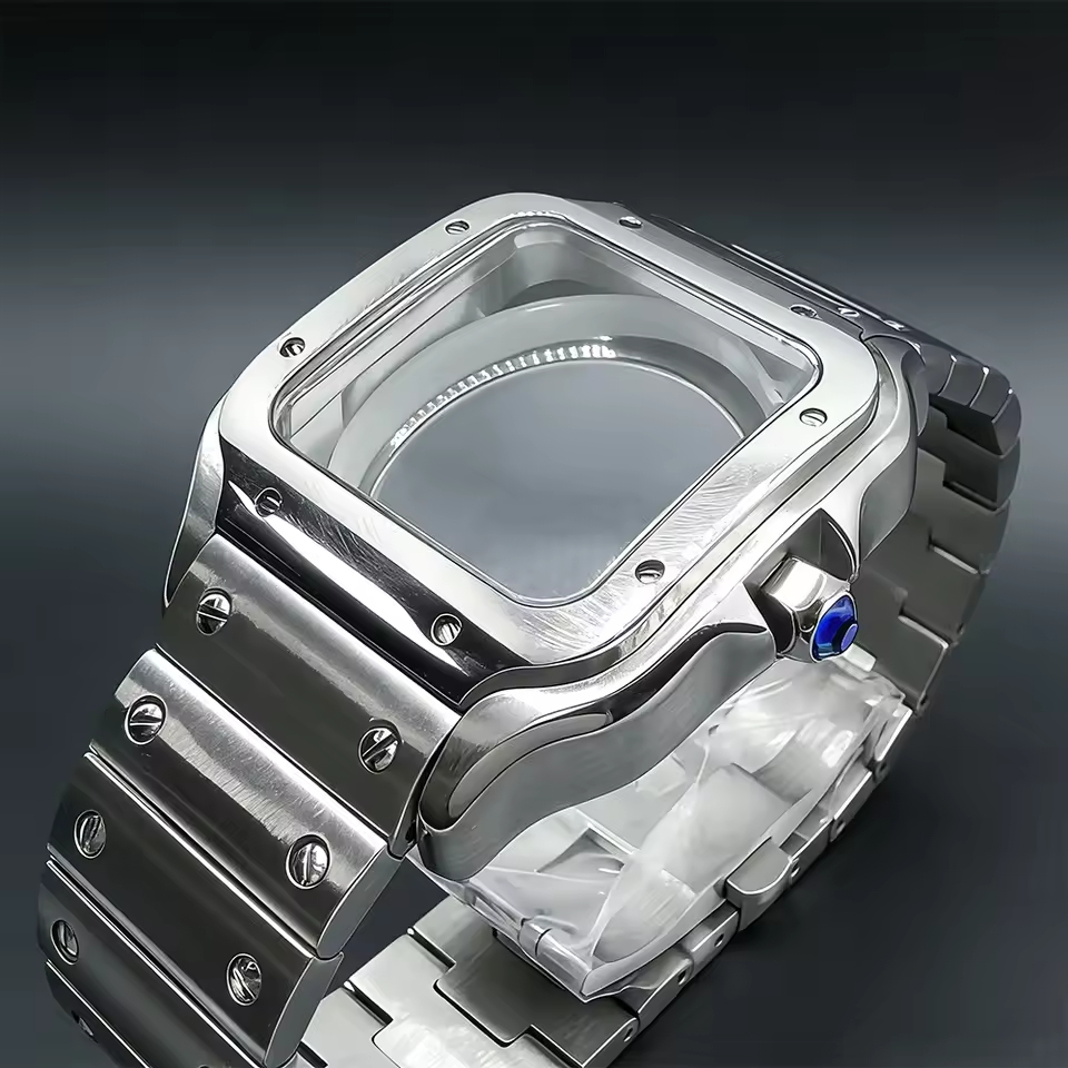 38mm NH35ケース、316Lポリッシュ仕上げのステンレ - Cartier Watch Santos のレビューと価格