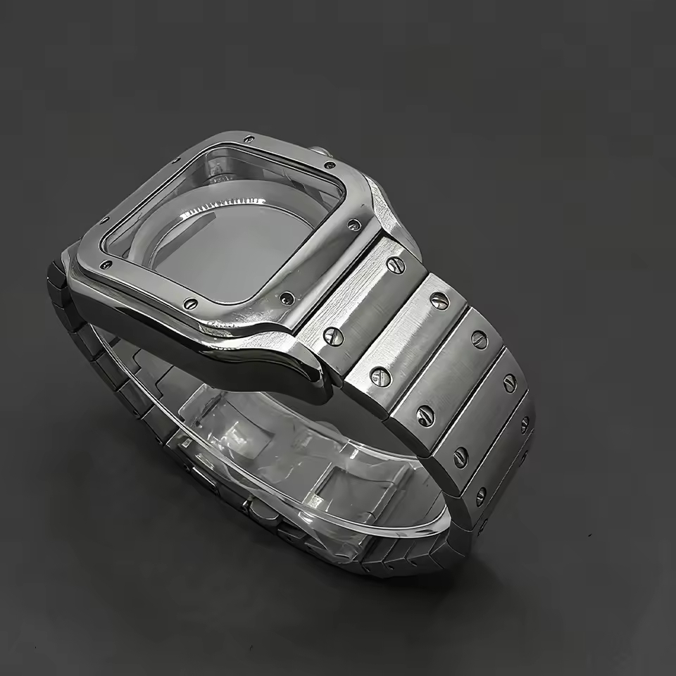 38mm NH35ケース、316Lポリッシュ仕上げのステンレ - Cartier Watch Santos のレビューと価格